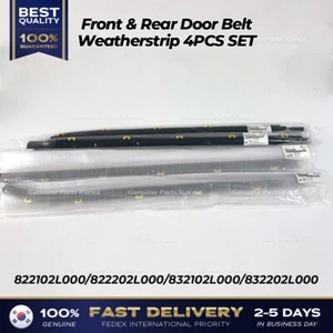 ⭐Genuine⭐ Front & Rear Door Belt Weatherstrip 4PCS SET for Hyundai Elantra - Picture 1 of 5