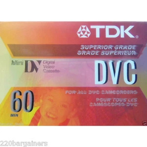 Cinta de casete para videocámara TDK DVM60ME MiniDV 60 minutos para mini cámara DV - Imagen 1 de 2