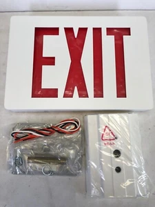 Lithonia Lighting weißes Ausstiegsschild aus Aluminiumdruckguss LESW1R120/277ELNSD - Bild 1 von 5