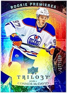 2015-16 Upper Deck Trilogy Connor McDavid Rookie BLUE RAINBOW /399 RARE #101 NM+ - Picture 1 of 2