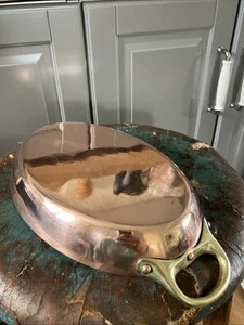 Gaillard Paris Cooper Dish Silver Plated Interior/no Mauviel - Picture 1 of 12