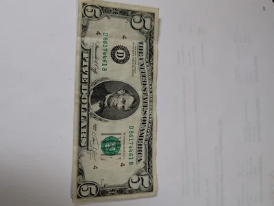 5 dollar bill history note-1644 & 8/6/1744 - Image 1 of 2