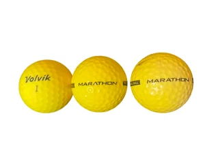 2x YELLOW Marathon Srixon Range Golf Ball & 1X VOLVIK Fly On BALL (SET OF 3) - Picture 1 of 4