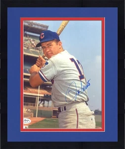 Framed Ron Santo Chicago Cubs Autographed 8x10 Batting Stance Photgraph-JSA - Picture 1 of 1