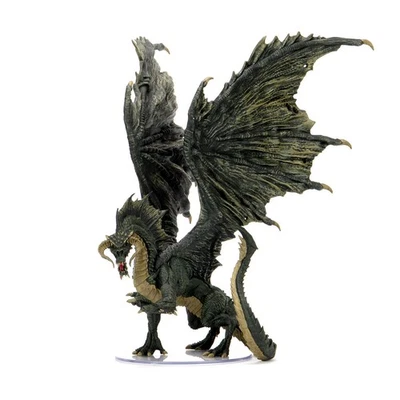Figura Premium D&D: Icons of The Realms: Dragón Negro Adulto | Figura WizKids Foto 1 de 4