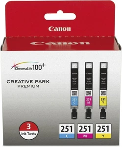 Cartucce d'inchiostro Canon 251 confezione tricolore NUOVE sigillate - spedizione gratuita - Foto 1 di 3
