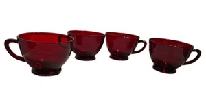 Vintage Anchor Hocking Royal Ruby Red Glass Cups, Set Of 4 - Picture 1 of 5