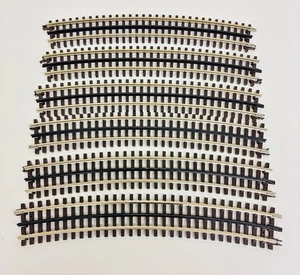 Atlas #6062 O72 Nickel Silver Full Curve Track w/ Brown Ties Lot of (6) - Picture 1 of 7