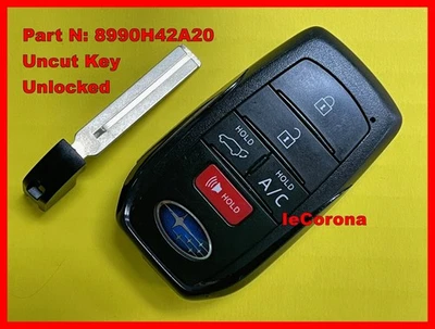 2022-2026 Subaru Solterra Keyless Entry Key Fob Transmitter 8990H42A20 Uncut Key - Image 1 of 4