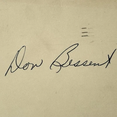 1955 Brooklyn Dodgers Don Bessent Autograph 1955 World Series Baseball Champs - Image 1 of 4