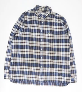 Camisa a cuadros azul XL Lacoste para hombre ajuste regular - Imagen 1 de 12