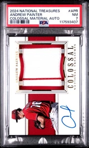 2024 Panini National Treasures Colossal Material Autographs Andrew Painter PSA 7 - Picture 1 of 2