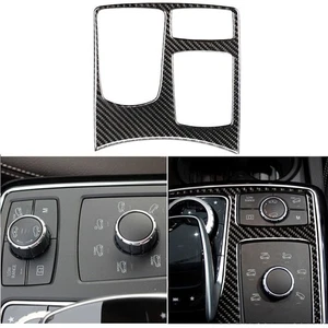Carbon Fiber Gear Shift Control Panel Cover Trim For Mercedes Benz Gle Gls M Pa - Picture 1 of 10