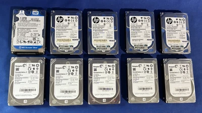 Жесткий диск 2,5 дюйма SATA 15 мм смешанные бренды HP WD Seagate жесткий диск 1 ТБ протестирован хороший лот: 10 - Изображение 1 из 4