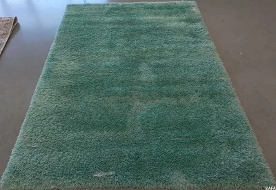 GREEN 5'-1" x 7'-6" Back Stain Rug, Reduced Price 1172777801 SGC720F-5 - Image 1 of 4