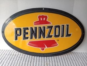 31"x18" Vintage Pennzoil Kunststoff geprägtes Schild Öl Werbung - Bild 1 von 11