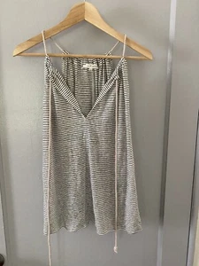 Ulla Johnson Striped 100% Linen Adjustable Tie Sleevless Top Sz S - Picture 1 of 3