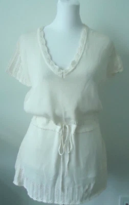 Suéter Marca Studio 1940 - Marfil - Damas Manga Corta - Delicado Tejido Talla - L Foto 1 de 4