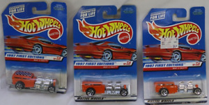 LOT OF 3 HOT Wheels 1997 First Edition Series Die Cast Car #7 of 12 - Way 2 Fast
