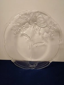 Mikasa Crystal Vintage Holiday Bells Hostess Platter 14.75 Inch In Original Box - Picture 1 of 9