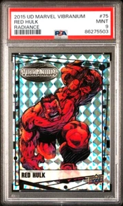 RED HULK 2015 UD Marvel Vibranium #75 RADIANCE Parallel 32/50 - MINT PSA 9 - Bild 1 von 2