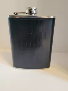 Black Leather American Flag Flask Stainless Steel 8oz - Picture 1 of 6