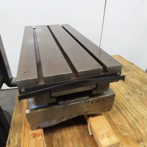 Mazak V-414 16" x 35-3/8" T-Slot Machine Set Up Work Holding Table - Picture 1 of 12