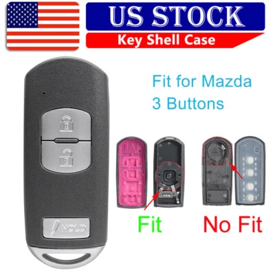 Chaveiro de carro inteligente para 2009 2010 2011 2012 Mazda 5 3 lâmina sem cortes 3 botões - Imagem 1 de 4