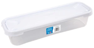 Contenedor de almacenamiento de alimentos rectangular Wham Cuisine con tapa blanca 1,2 L - transparente - Imagen 1 de 1