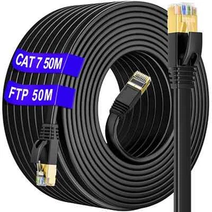 LAN Kabel 50 meter Cat 7 Outdoor & Indoor Netzwerkkabel 50m S/FTP Hochgeschwi... - Afbeelding 1 van 7