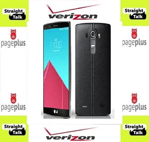 LG G4 VS986 32 GB Black Leather STRAIGHT TALK Page Plus Verizon 4g LTE - Picture 1 of 12
