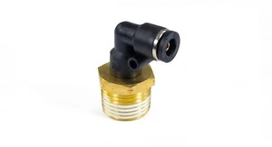 Accesorio de codo macho NPT de 1/2"" a 1/4"" empuje para conectar - acepta línea aérea de 1/4 - Imagen 1 de 3