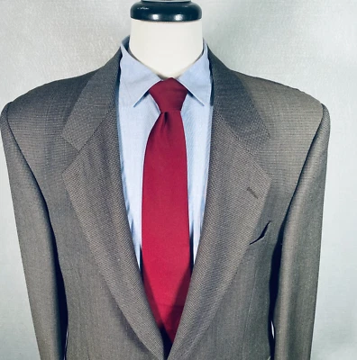 Vintage Valentino Blazer Mens 44R Brown Wool Sport Coat Suit Jacket Italy - Image 1 of 4