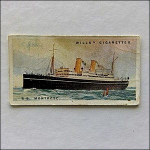 Wills Merchant Ships Of The World 9 S.S. Montrose Cigarette Card (CC12)