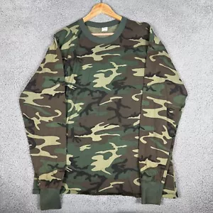 Vintage Camo 90's Long Sleeve T Shirt Men's XL Single Stitch USA Made - Picture 1 of 5