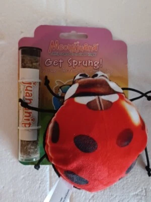 Meowijuana Get Sprung Catnip Lady BUG -Refillable Plush Catnip Toy NEW - Image 1 of 4