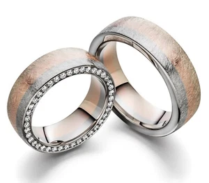 DISEÑO MADURO - ELEGANTES ANILLOS DE BODA / BRONCE - ORO - GRAN SELECCIÓN EN TIENDA - Imagen 1 de 1