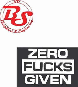 Zero Fs gegeben quadratisches Aufkleber lustig Humor Renn SUV Auto LKW Herren Pistole 2A USA Nr. BS - Bild 1 von 1