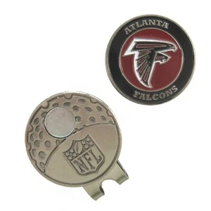 Atlanta Falcons Hat Clip with One Double Sided NFL Golf Ball Marker - Picture 1 of 2