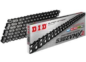 Cadena negra DID 530ZVM-X2 Super Street 120 eslabones (530ZVMX2B120) - Imagen 1 de 1