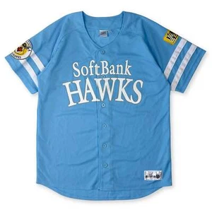 New Vintage Retro NPB Japan Softbank Hawks Baseball Jersey 2011 Blue - Picture 1 of 8