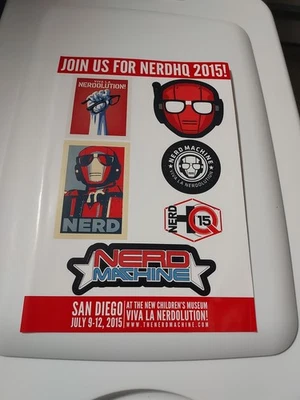 Loot Crate Nerd Machine 2015 San Diego NERDHQ Viva La Nerdolution Sticker Sheet - Image 1 of 4
