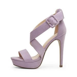 Dream Pairs Strappy Sandals Open Toe Platform Paris Lilac Lavendar Purple 7 - Picture 1 of 5