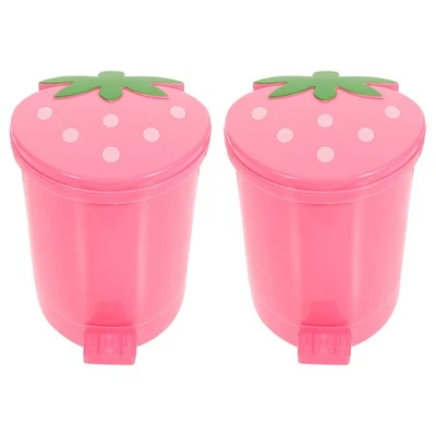  2 Pcs Kleiner Mülleimer Abfalleimer Kuche Winziger Müll Kann Büroabfallkorb - Bild 1 von 4