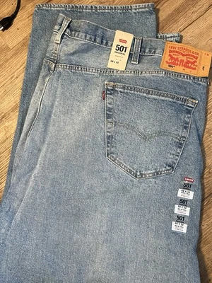 Levi's 501 Original Fit Jeans Men's Size 58x32 NWT Denim Stretch Big & Tall - Image 1 of 2