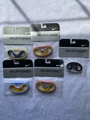 Lot 5 Vintage NIKE BALLER ID Bands Molded Wristbands Sealed 3-packs - Image 1 of 3