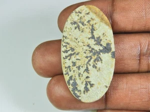 22X41 MM Natural Psilomelane Germane Dendrite Oval Cabochon Loose Gemstone w686 - Picture 1 of 9