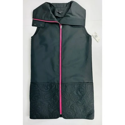 Chaleco Alexander Wang Metropolis Negro Rosa Largo Cremallera Completa Para Mujer Talla 8 Nuevo Con Etiquetas Foto 1 de 4