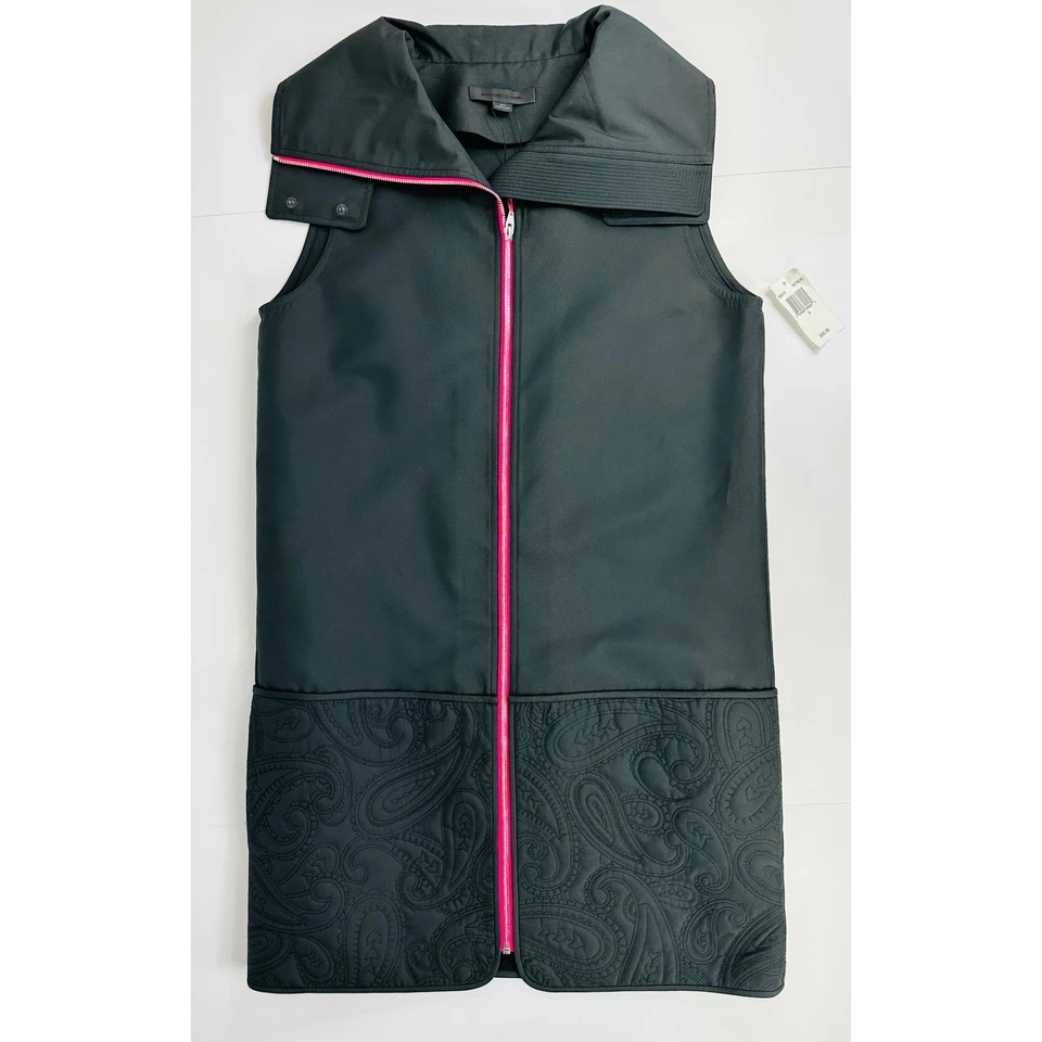 Chaleco Alexander Wang Metropolis Negro Rosa Largo Cremallera Completa Para Mujer Talla 8 Nuevo Con Etiquetas Foto 1 de 4