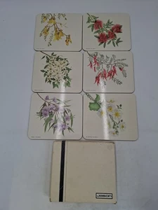 Jason New Zealand Wild Flowers Vintage Medium Square Placemats Set Of 6 - Picture 1 of 13